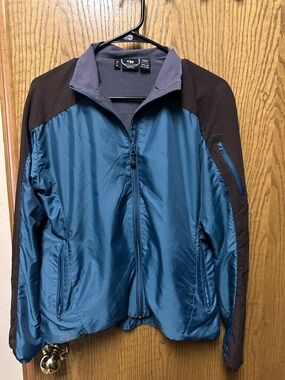 Outdoor Research Teal and Charcoal Lightweight Windbreaker Jacket